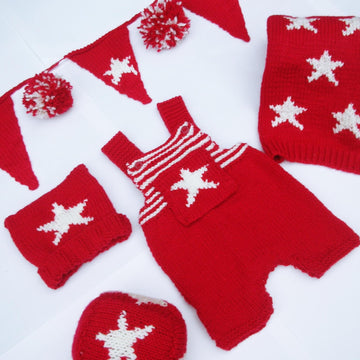 Star Nursery Collection (blanket, bib-short, hat, bunting and cube)
