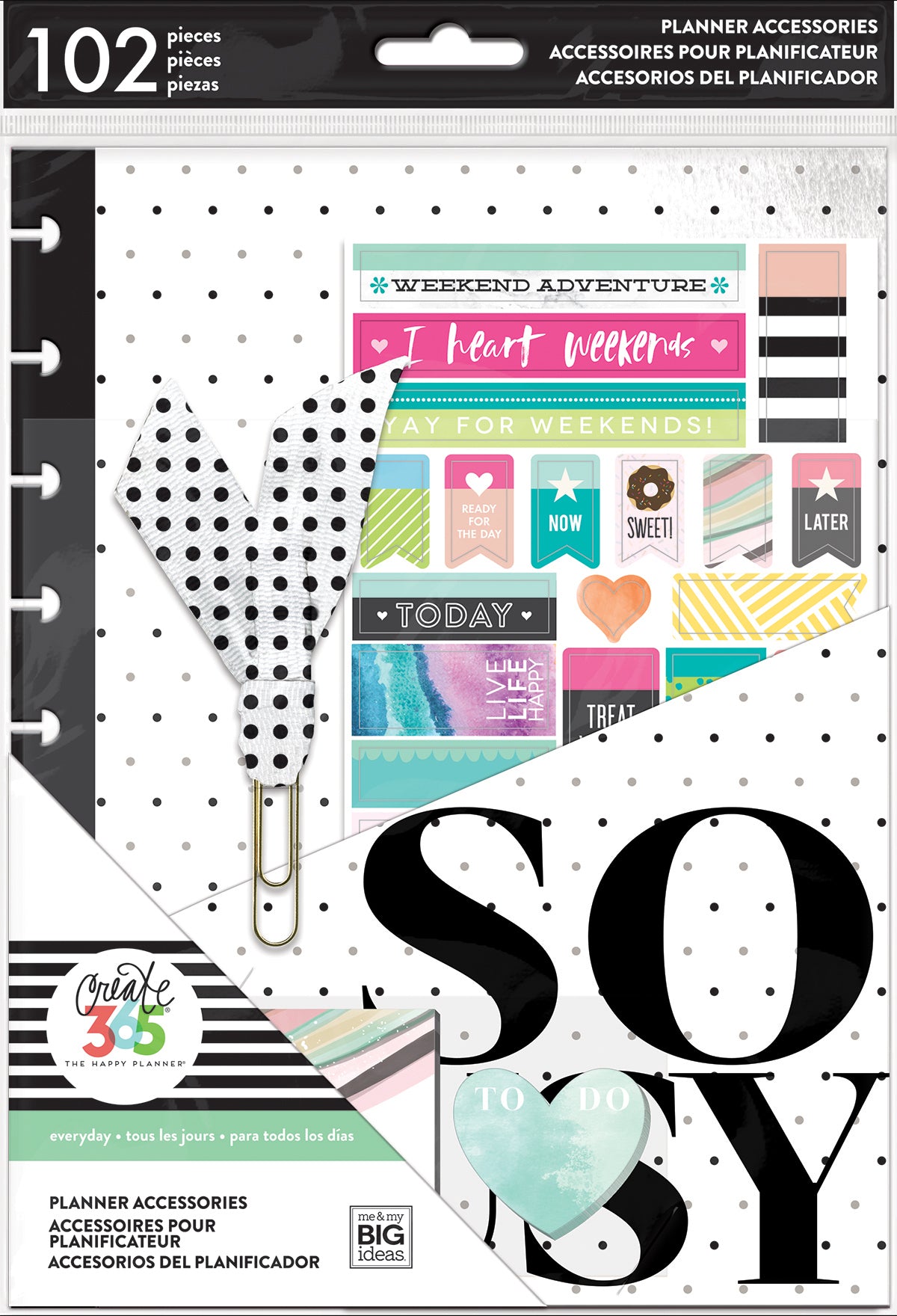 Happy Planner Medium Accessories 102/Pkg - Happy Life