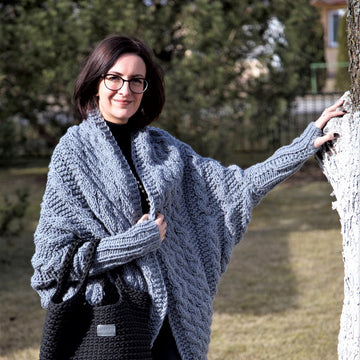 Silver Cocoon Shrug
