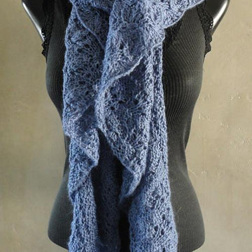#129 Dreamy Ruffled Alpaca Scarf