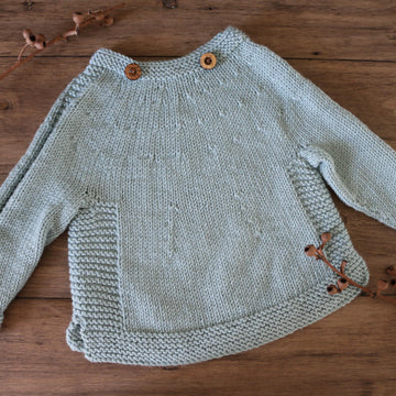 Droolworthy Detachable Bib Sweater in Debbie Bliss Baby Cashmerino BJ14