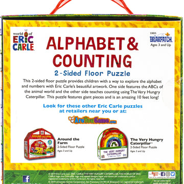 University Games Eric Carle 2-Sided Floor Puzzle - Alphabet And Counting