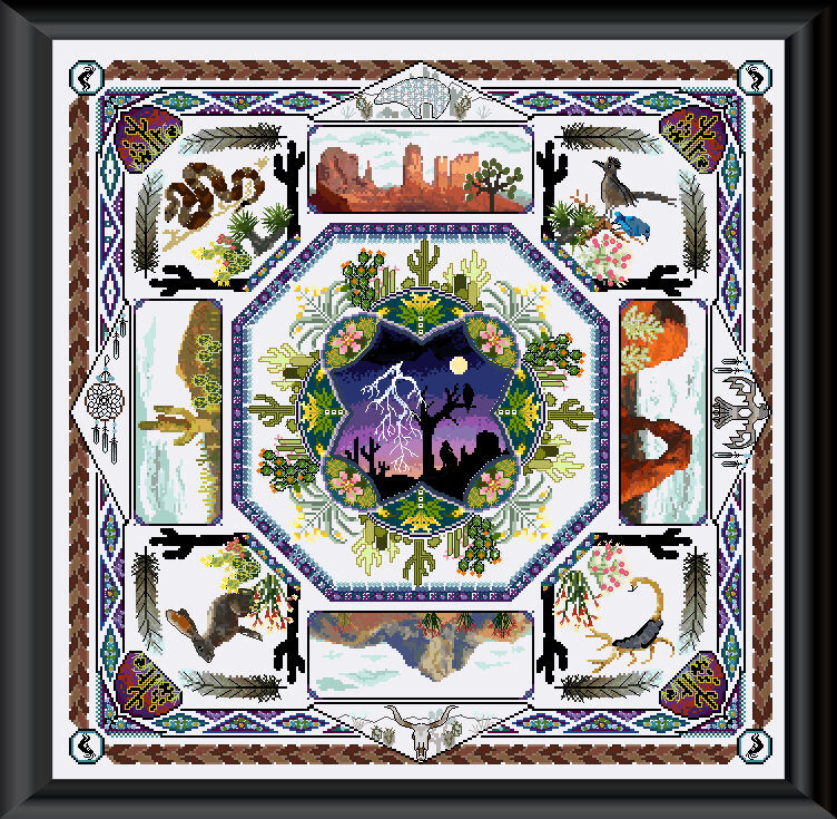 Chatelaine The Desert Mandala Cross Stitch Chart - 2002014 -  Leaflet