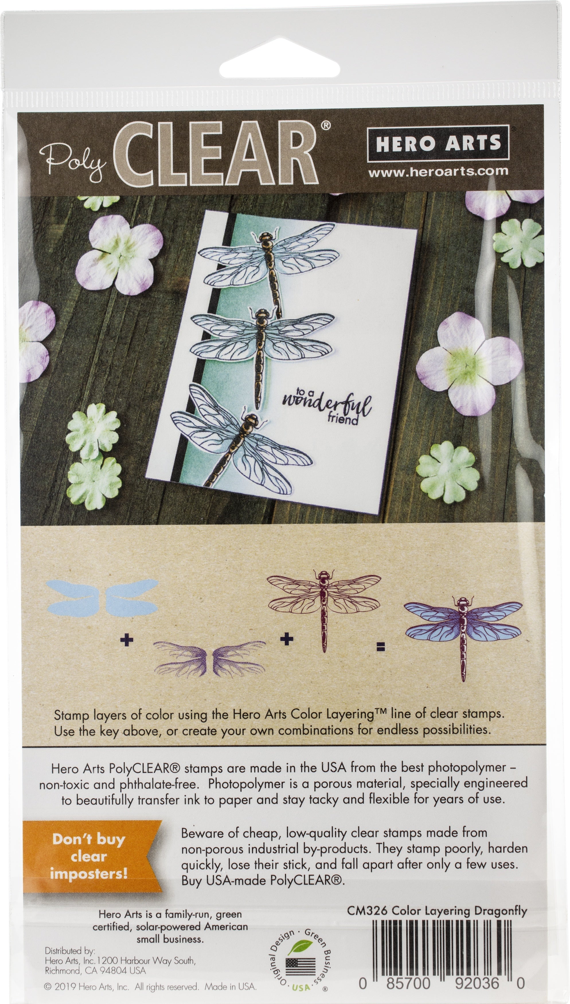 Hero Arts Color Layering Clear Stamps 4"X6" - Dragonfly