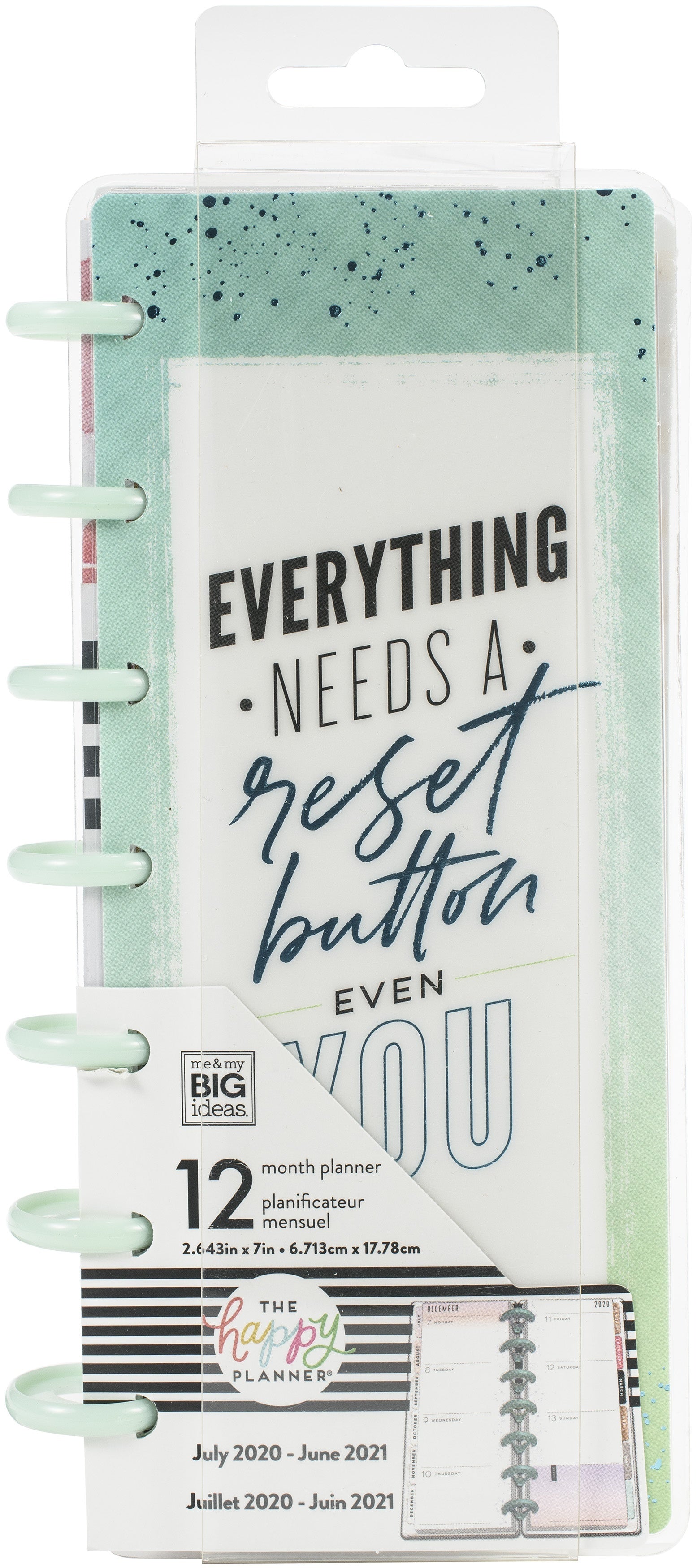 Happy Planner 12-Month Dated Skinny Mini Planner - Almost Everything Will, July 20