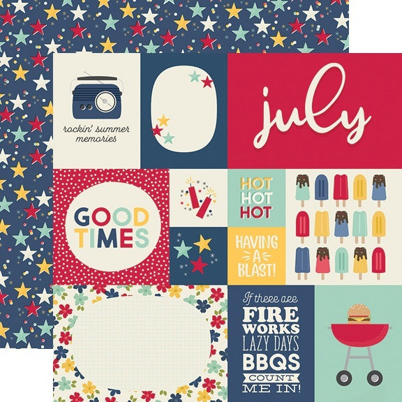 Simple Stories Best Year Ever Double-Sided Cardstock 12"X12" 25/Pkg - July