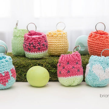 Knit EOS Lip Balm Holder / Key Chain