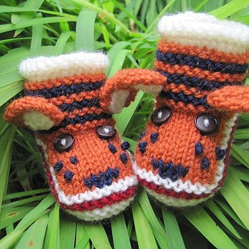 Tiger Paws Baby Hat and Booties