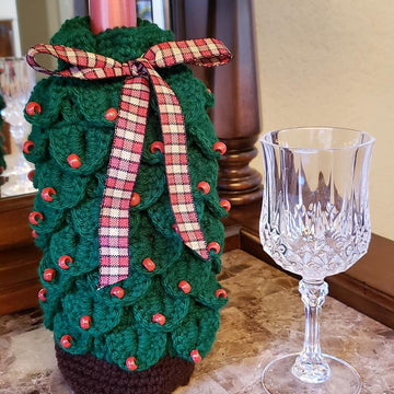 Christmas Tree Wine Bag