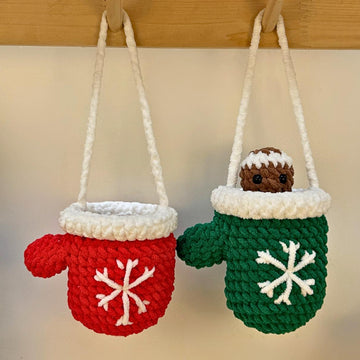 Gingerbread Crochet, Gingy Pop in a Mitten Toy
