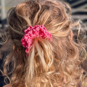 Ruffle Crochet Scrunchie