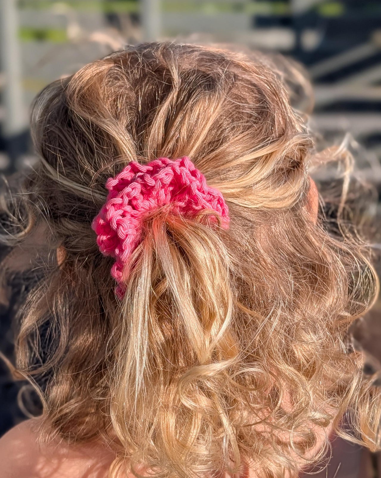 Ruffle Crochet Scrunchie