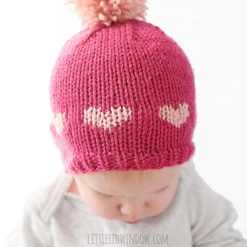 Little Valentine Fair Isle Heart Hat