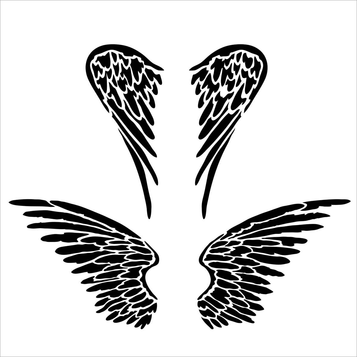 The Crafter's Workshop Crafter's Workshop Template 12"X12" - Angel Wings