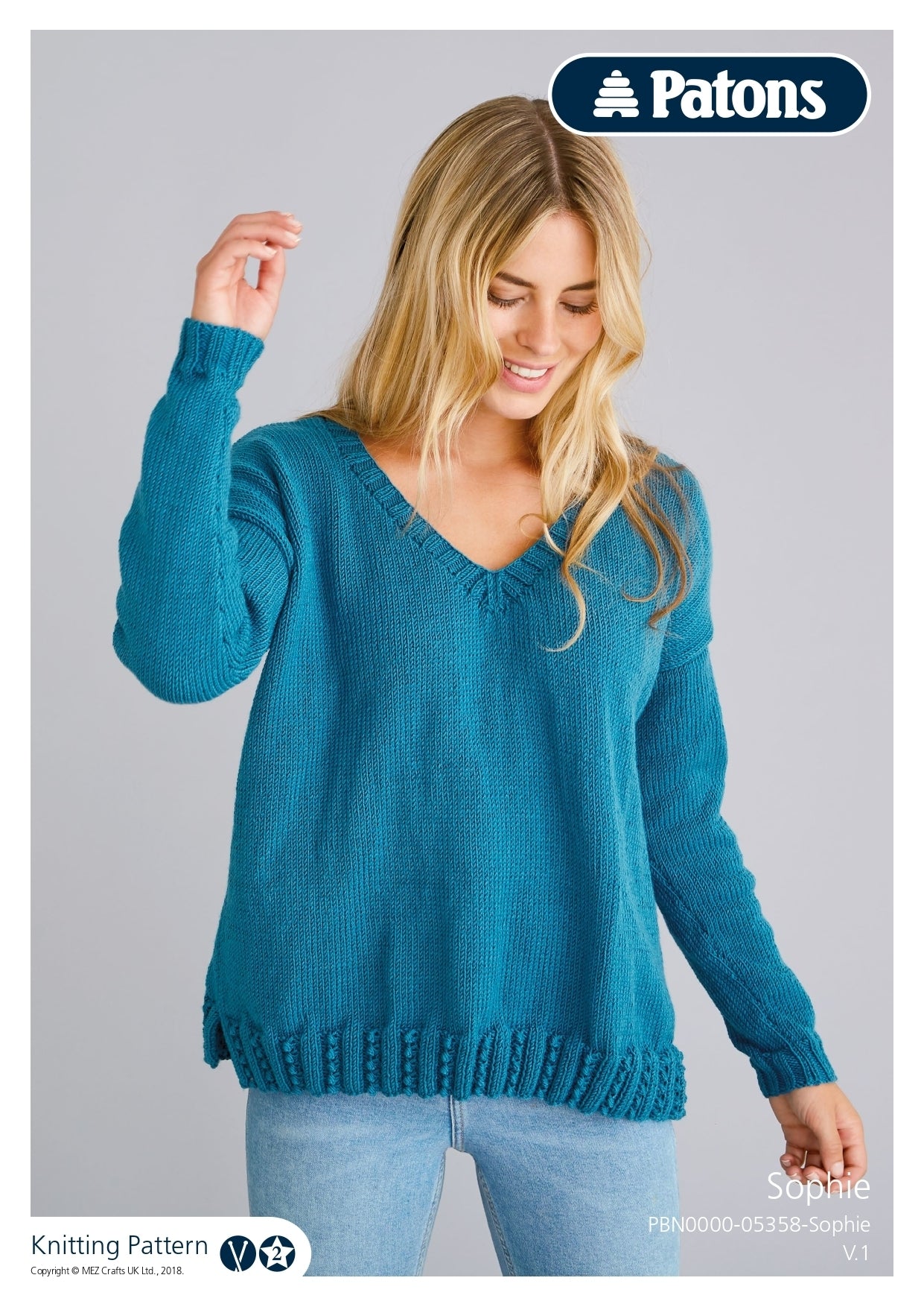 Sophie Sweater in Patons Smoothie DK - PBN0000-05358 - Downloadable PDF