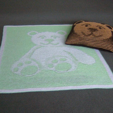 Teddy Bear Illusion Blanket and Cushion