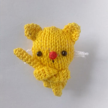 YELLOW CAT (Brooch or Pin)knit