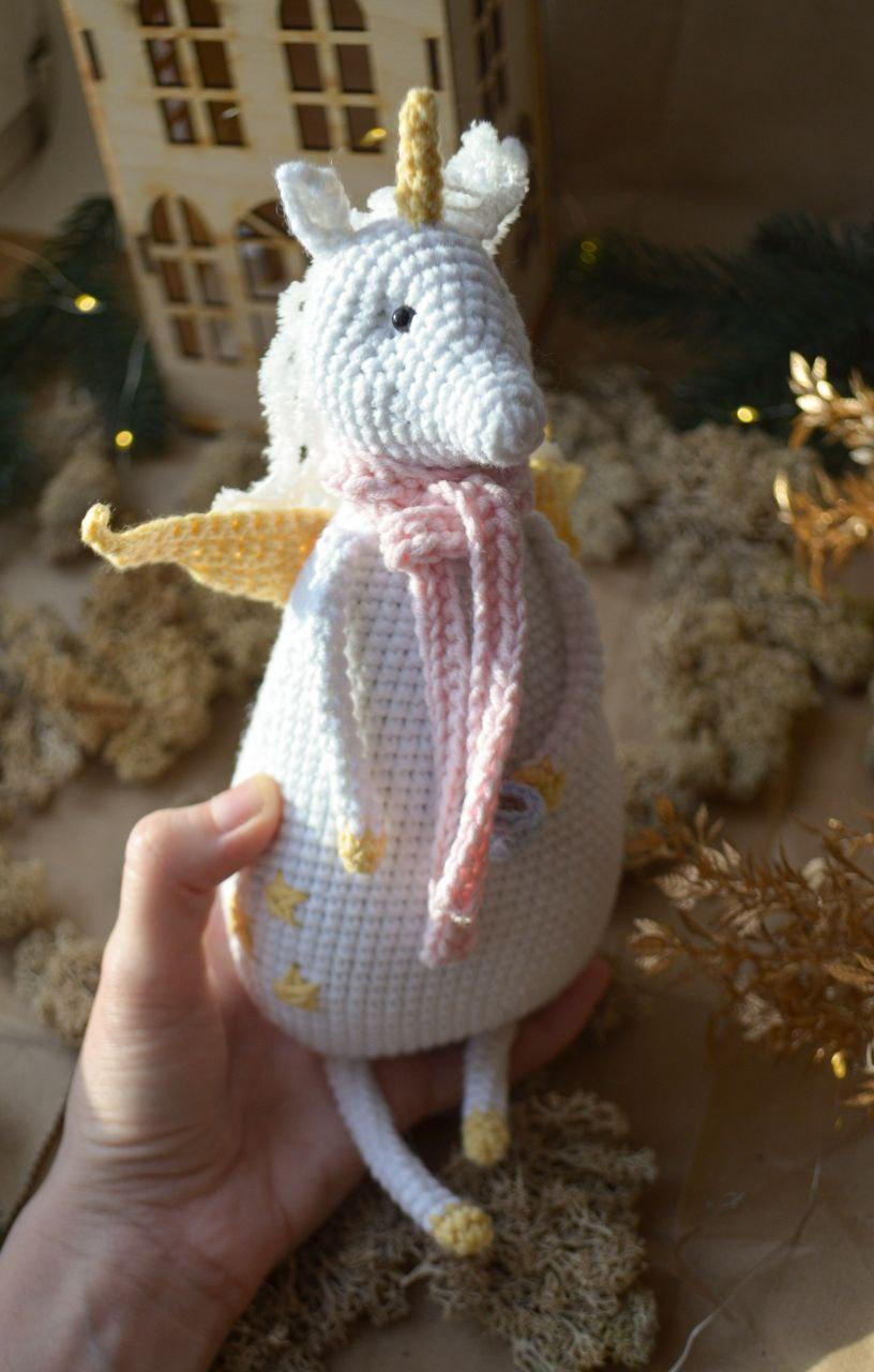 Unicorn with coffee amigurumi