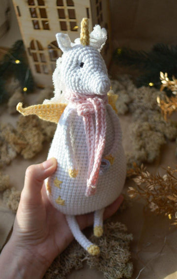 Unicorn with coffee amigurumi