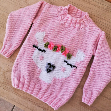 Llama Chunky Sweater