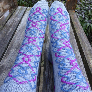 Twisty Passages Toe-up Socks