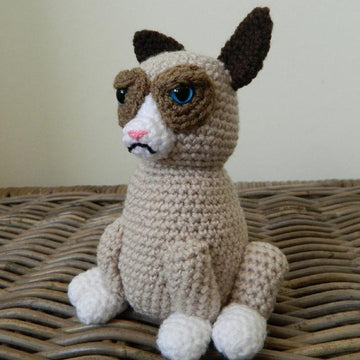Grumpy Cat Tardar Sauce meme amigurumi plush