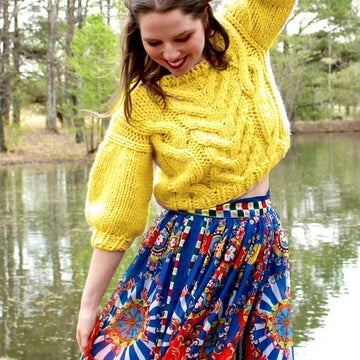 Rebecca Cropped Cable Pullover