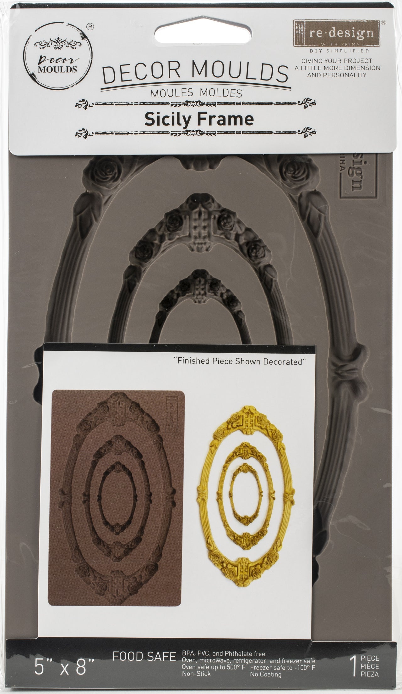 Prima Marketing Re-Design Mould 5"X8"X8mm - Sicily Frame