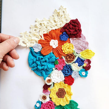 Queen Floral applique crochet pattern