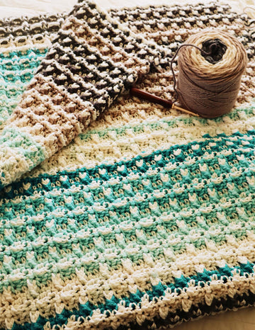 Textured Fair Isle Afghan