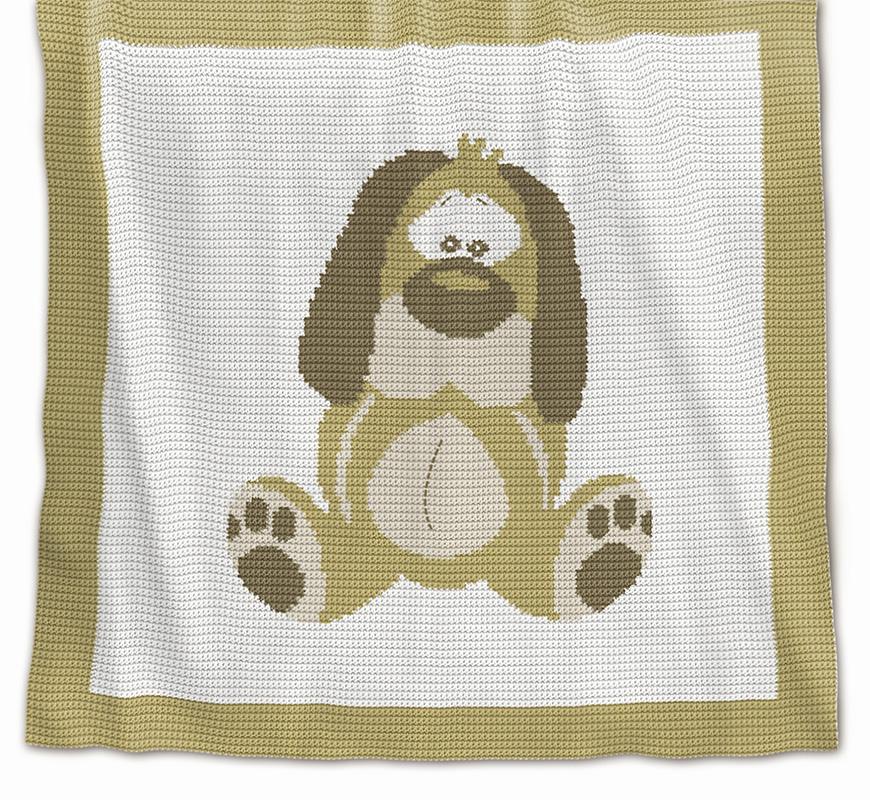 CROCHET Baby Blanket - Dog