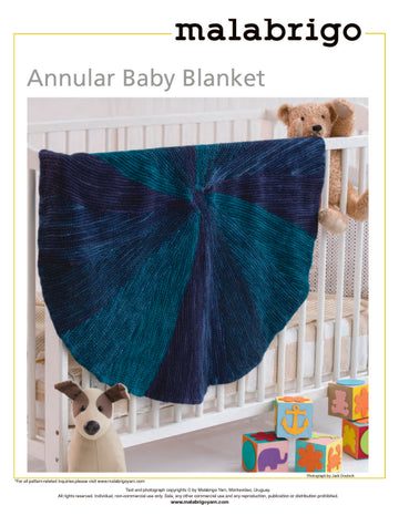 Annular Baby Blanket in Malabrigo Merino Worsted Gradient Set - Downloadable PDF