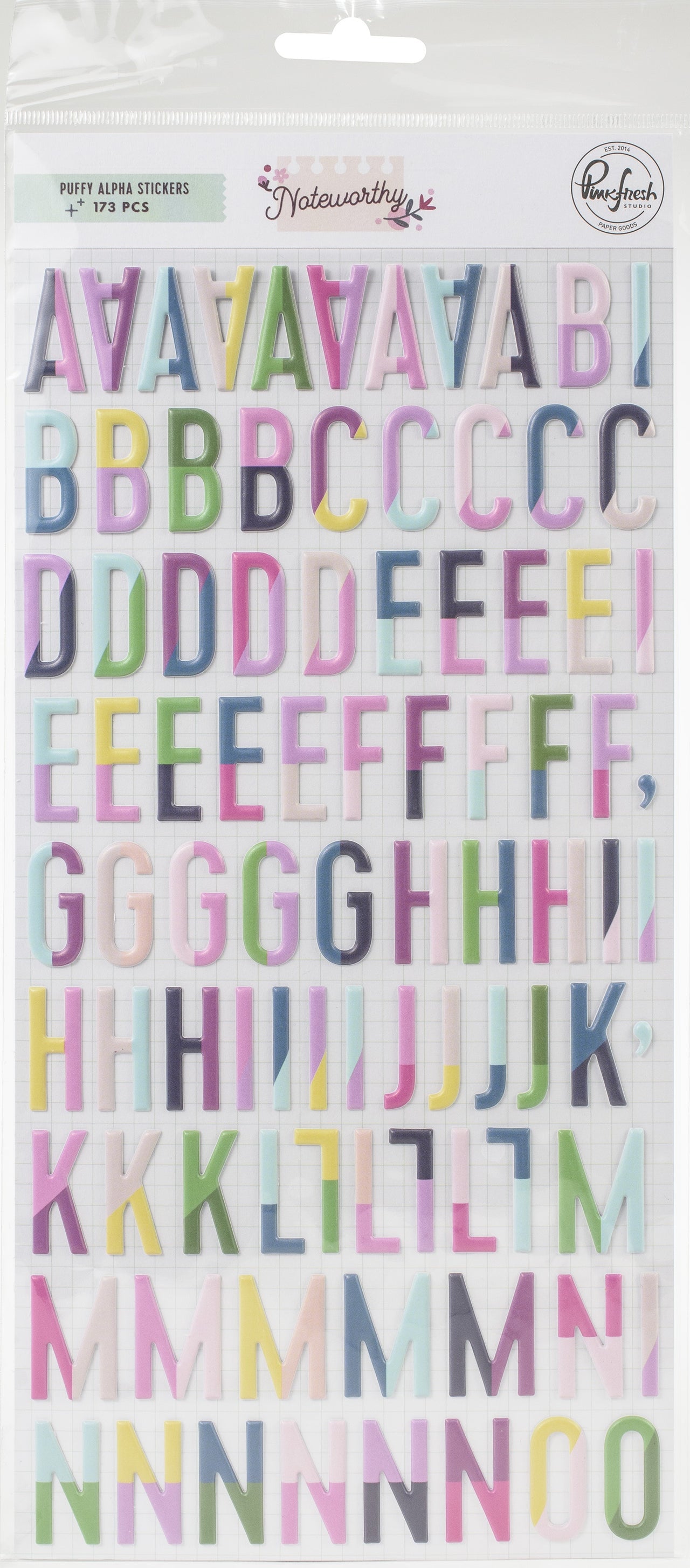 Pinkfresh Studio PinkFresh Puffy Alpha Stickers - Noteworthy