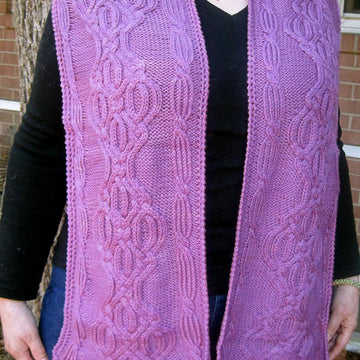 Warm Cozy Cabled Scarf
