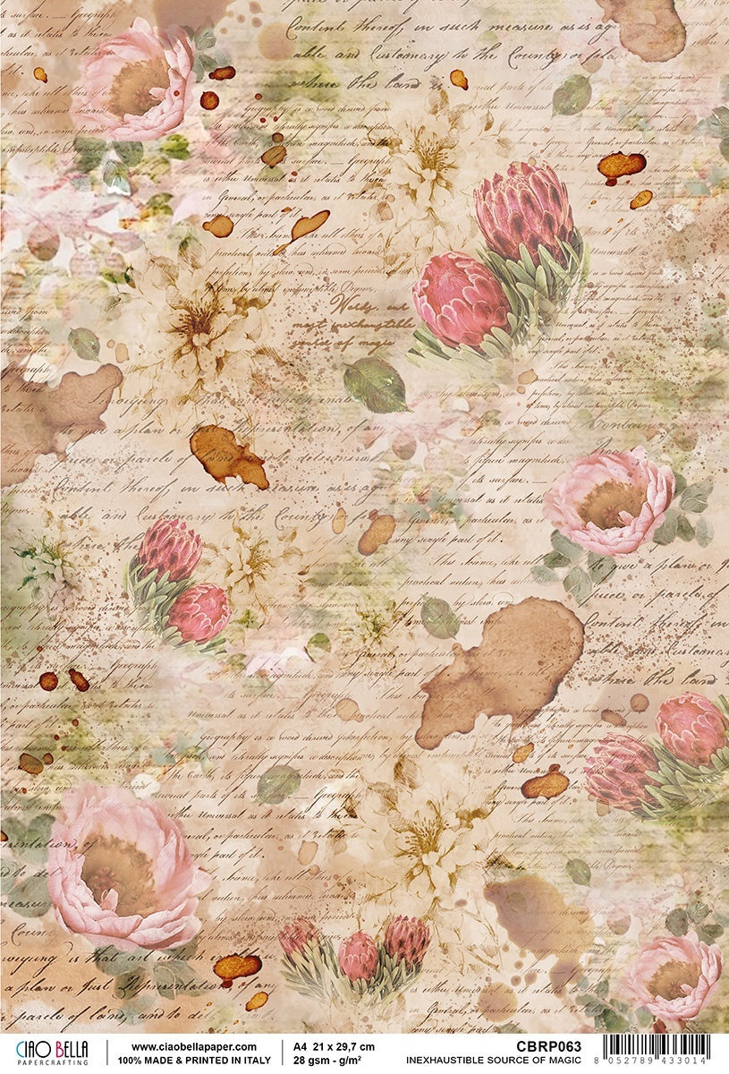 Ciao Bella Rice Paper Sheet A4 5/Pkg - Inexhaustible Source Of Magic, The Muse