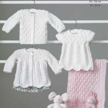 Matinee Coat, Angel Top, Cardigan and Blanket in King Cole Chunky - 4848 - Downloadable PDF