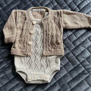 Zig-Zag Cardigan, Rompers and Bonnet