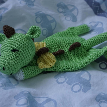 Häkelanleitung für das Schnuffeltuch/Schmusetuch Drache Draco