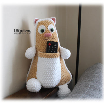 Cat Remote Control Holder / Door Stopper Crochet Pattern