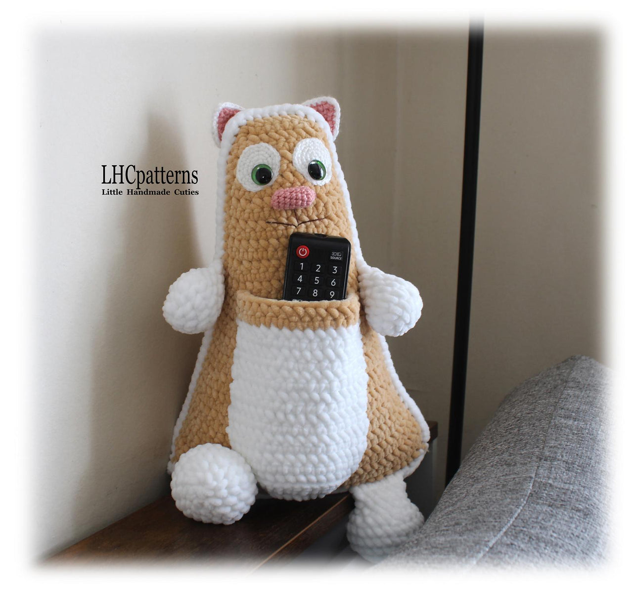 Cat Remote Control Holder / Door Stopper Crochet Pattern