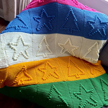 Crochet Christmas Tree Star Blanket