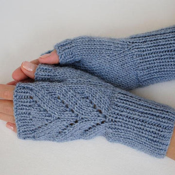 Leaves Fingerless Gloves