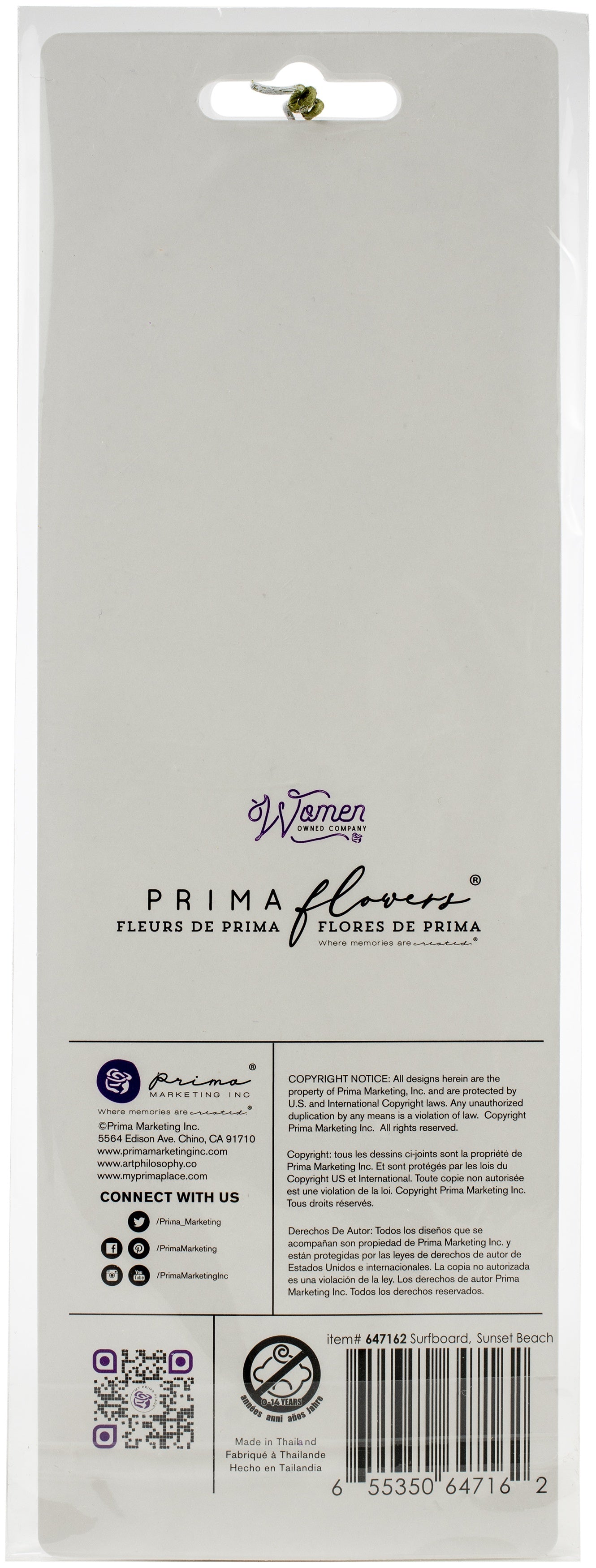 Prima Marketing Mulberry Paper Flowers - Sunset Beach/Surfboard