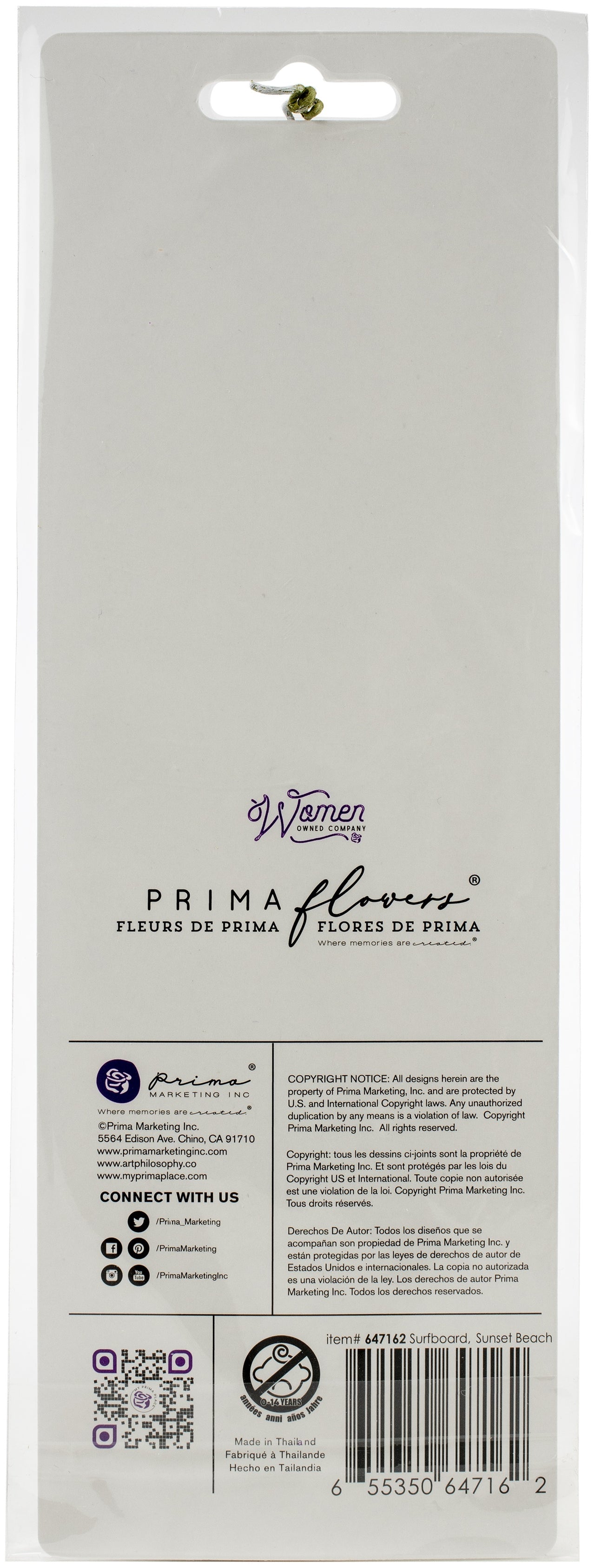Prima Marketing Mulberry Paper Flowers - Sunset Beach/Surfboard
