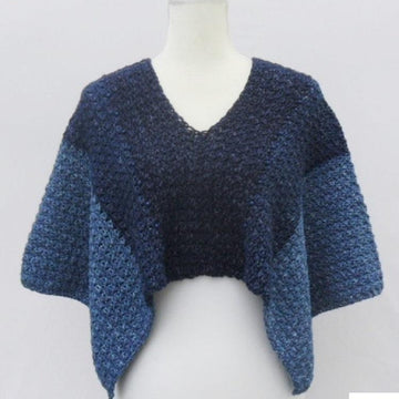 Jean Genie Crop Poncho with Beads