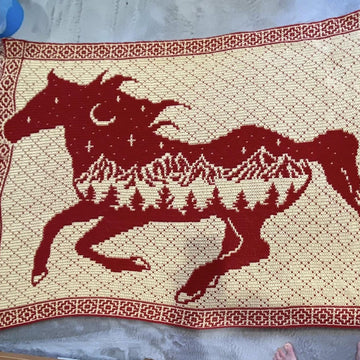 Wild Spirit Horse Mosaic Blanket