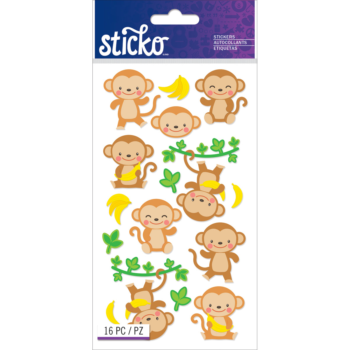 Sticko Stickers - Dancing Monkeys
