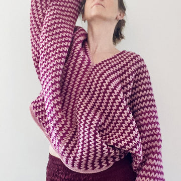 Zig Zag Wing Oversized Jumper
