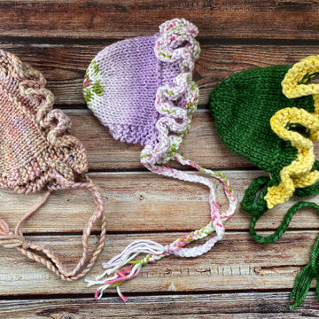 Chunky Baby Bonnet with Frill