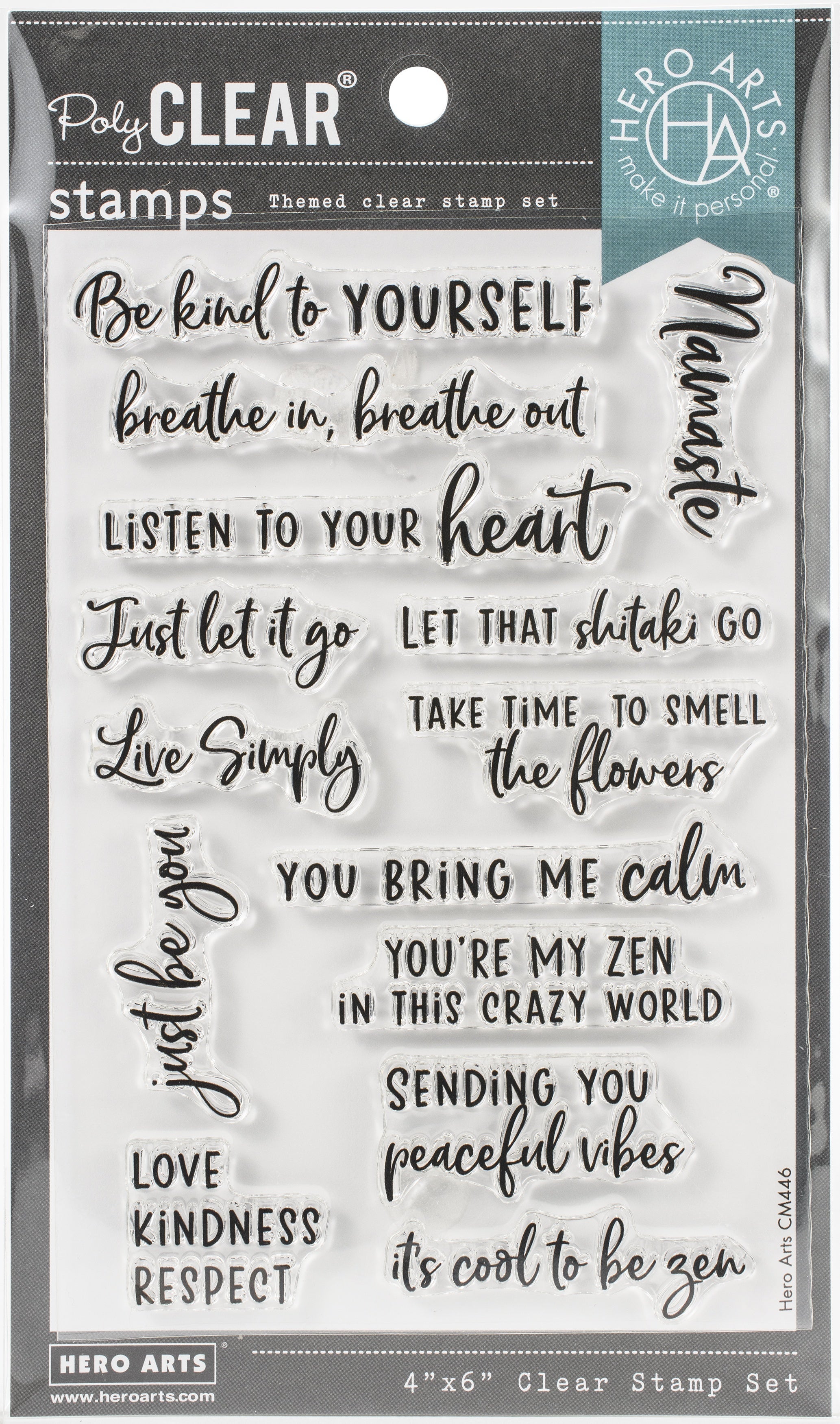 Hero Arts Clear Stamps 4"X6" - Zen Messages